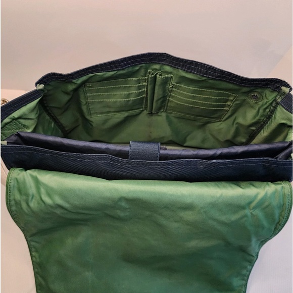 Vintage Lacoste Izod Retro Messenger Laptop Shoulder Bag Satchel Nylon - Picture 10 of 16